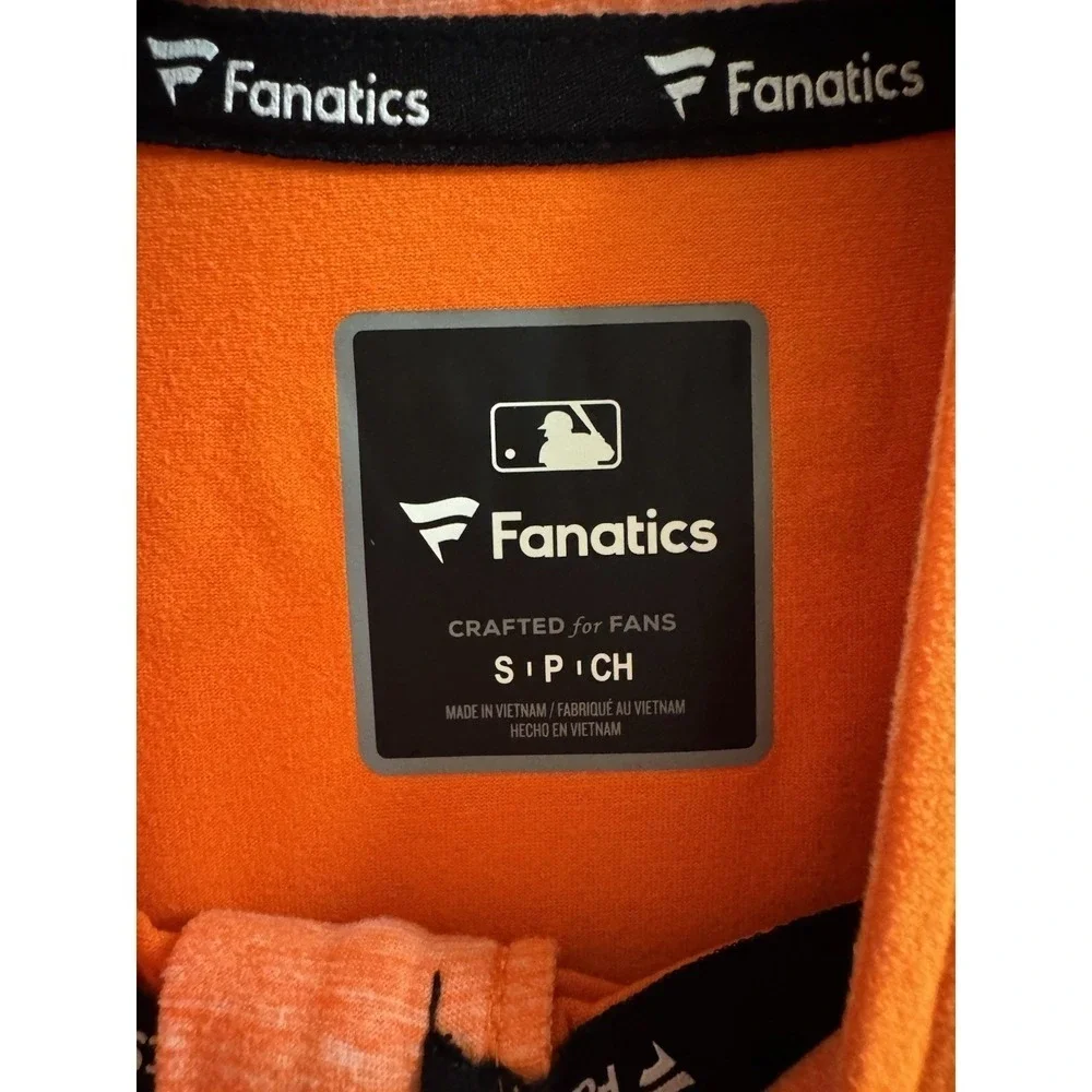 Houston Astros Fanatics Made to Move Synthetic Quarter-Zip Jacket Orange Small